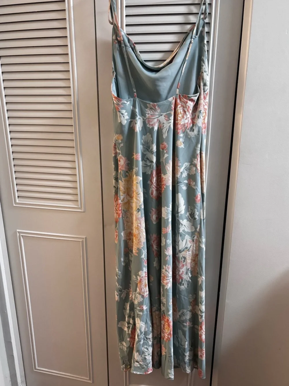 Abercrombie & Fitch floral satin cowl neck maxi slip dress - Picture 9 of 9